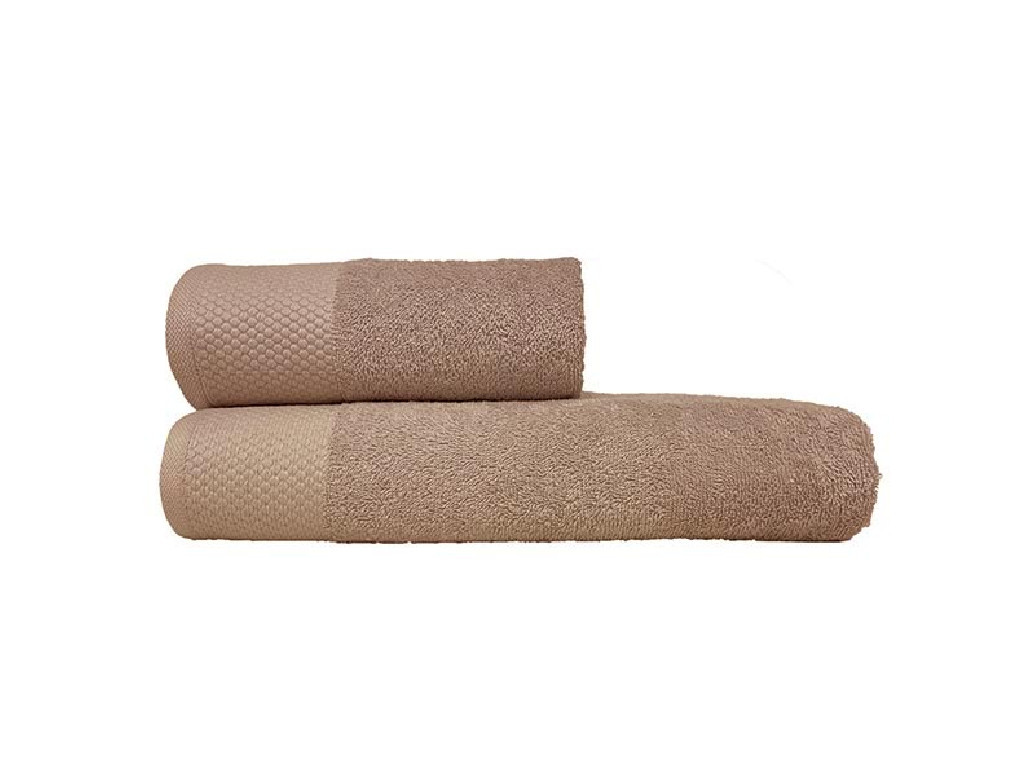 Set 2 Prosoape Wabe Taupe 50x90 si 70x140 cm (Bumbac 100%)