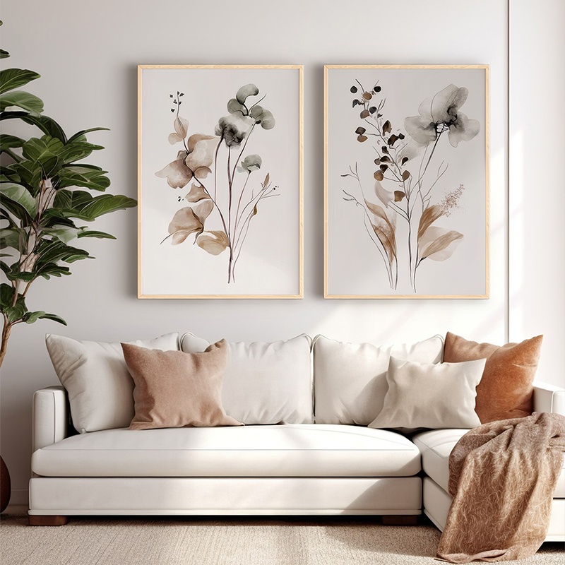 Set 2 tablouri Jackel Multicolor 33x1.5x48 cm