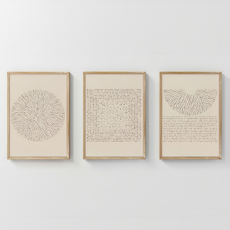 Set 3 tablouri Fouldy Multicolor 33x1.5x48 cm