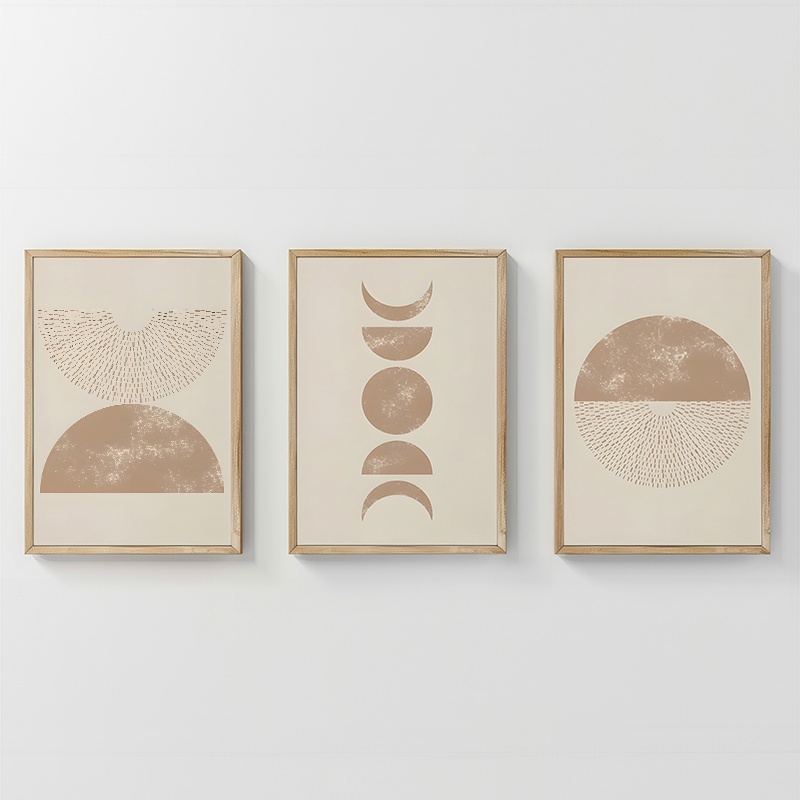 Set 3 tablouri Kriky Multicolor 33x1.5x48 cm