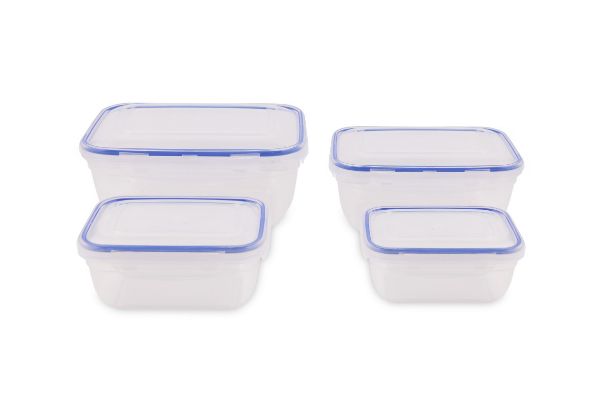 Set 4 cutii de depozitare alimente 30148, Transparent - 2 | YEO