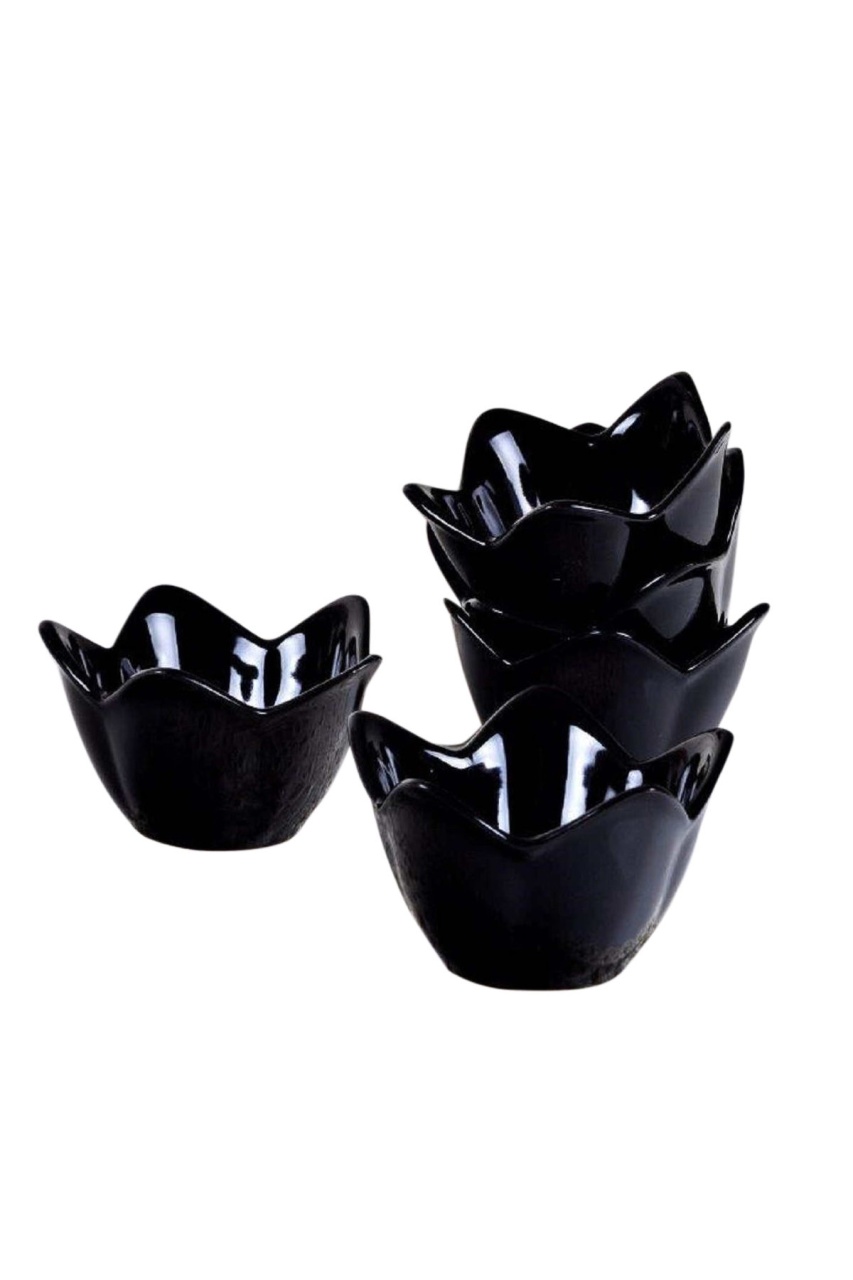 Set boluri pentru aperitive (6 bucati) Acd700 Negru 12x12x12 cm - 1 | YEO