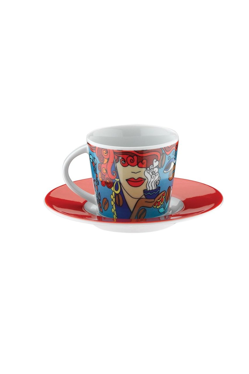 Set cești de cafea, 12 bucati Serenia Multicolor 6x8x6 cm - 1 | YEO