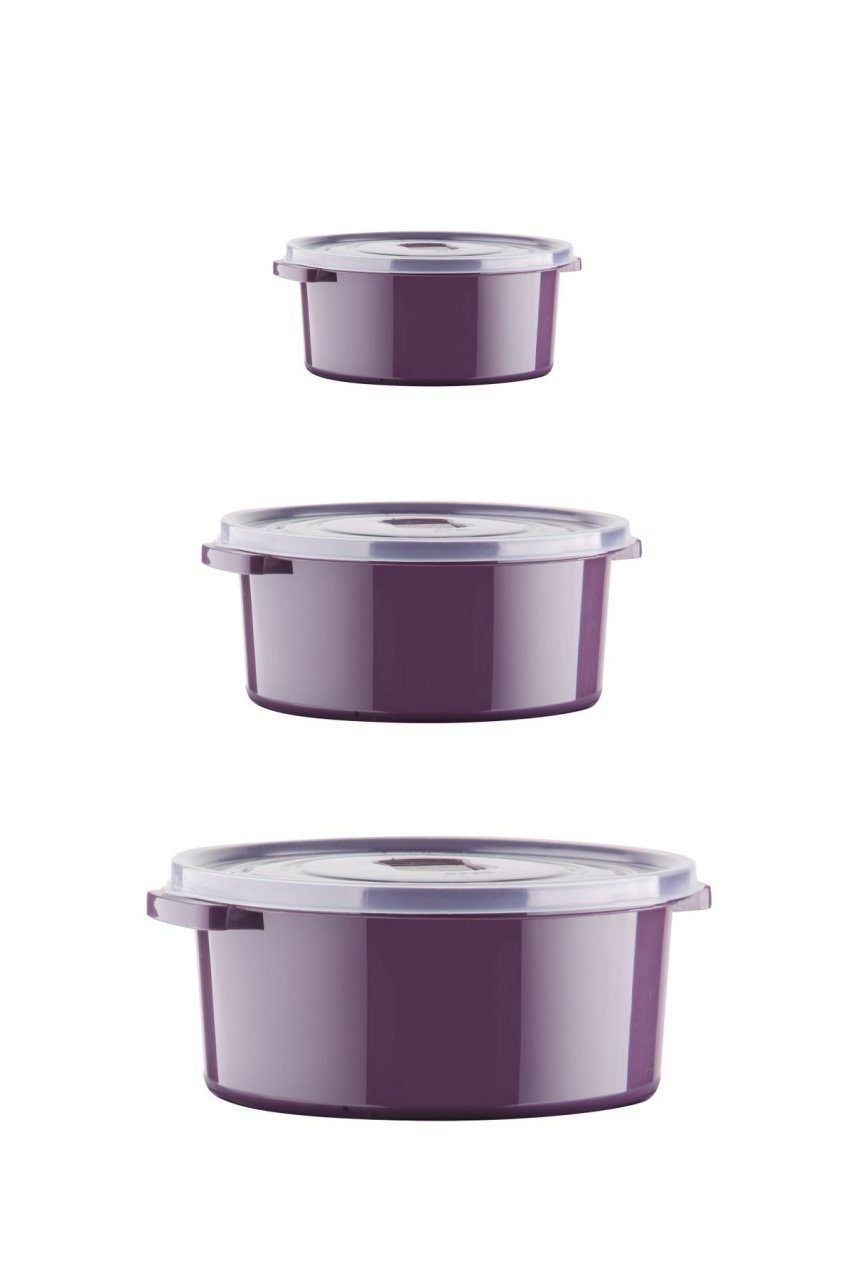 Set cutii de depozitare (12 bucati) SILPUR12 Violet 22x9.5 cm