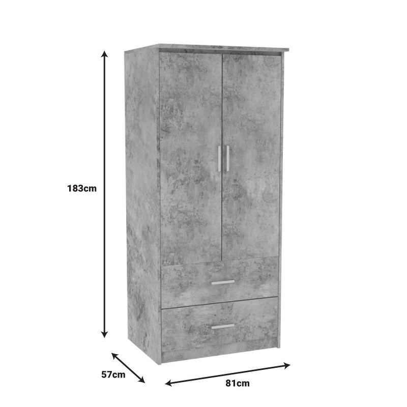 Set de 4 buc mobilier dormitor student Olympus A nuanta antichizata 81x57x183 cm