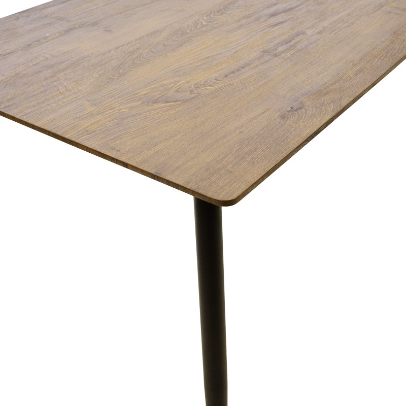 Set dining Cuba-Parker, Pako World, 5 piese, MDF, Sonoma-Negru, 70x70x75 cm