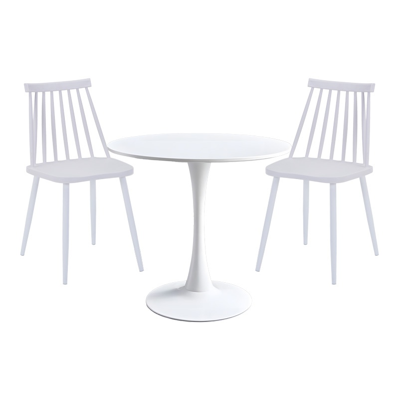 Set dining Elijah-Aurora I Pako World, Alb, 3 piese, 60x60x74 cm