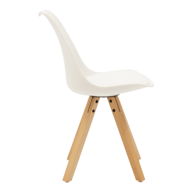 Set dining Julita-Caron, Pako World, 5 piese, MDF, Alb, 60x60x73 cm - 3 | YEO
