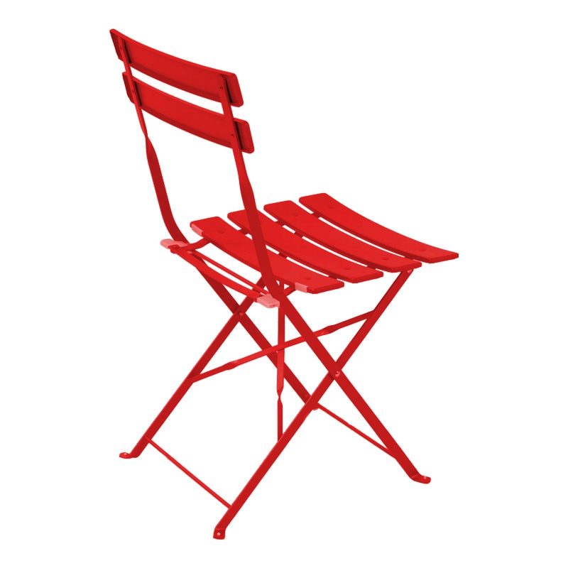 Set masa pliabila Bistro, Pako World, 3 piese, Metal, Rosu, 60x60x71 cm - 3 | YEO