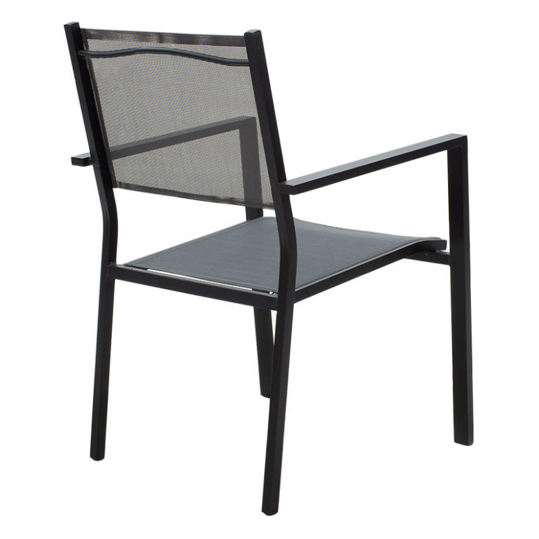 Set Masa si Scaune Gradina Nares-Moly 5 Piese Negru - Gri Inchis - 3 | YEO