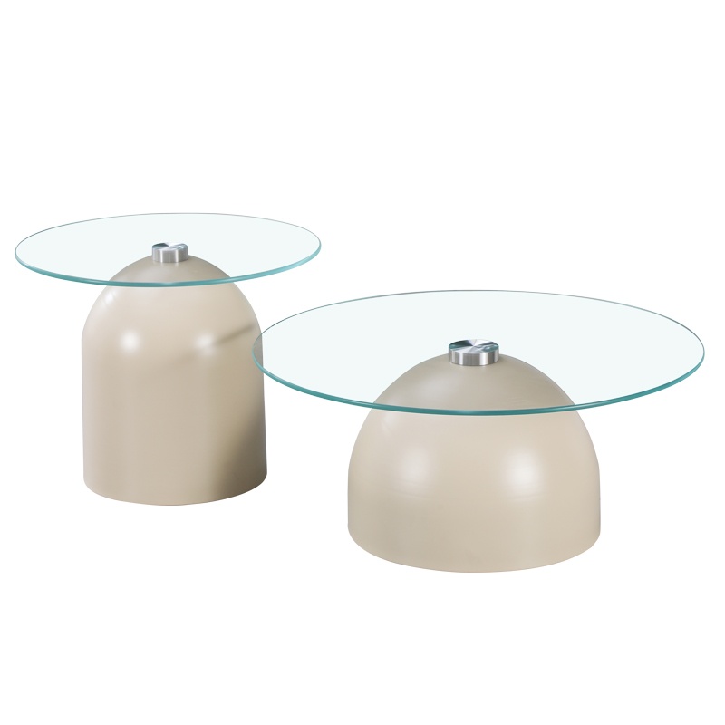 Set masute de cafea, 2 buc, Barel, Pako, Cappuccino 70x70x43 cm - 2