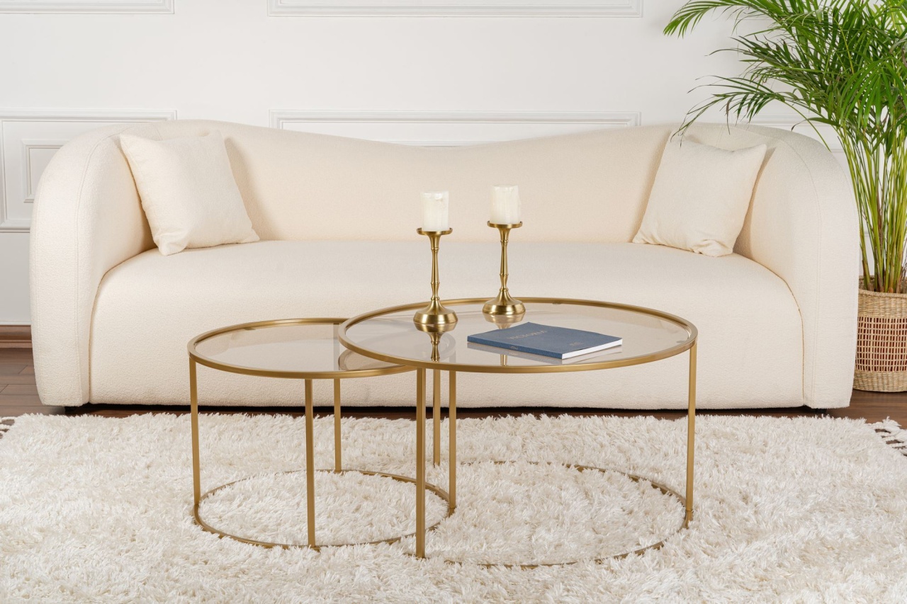 Set masute de cafea Aurum Auriu - 1 | YEO
