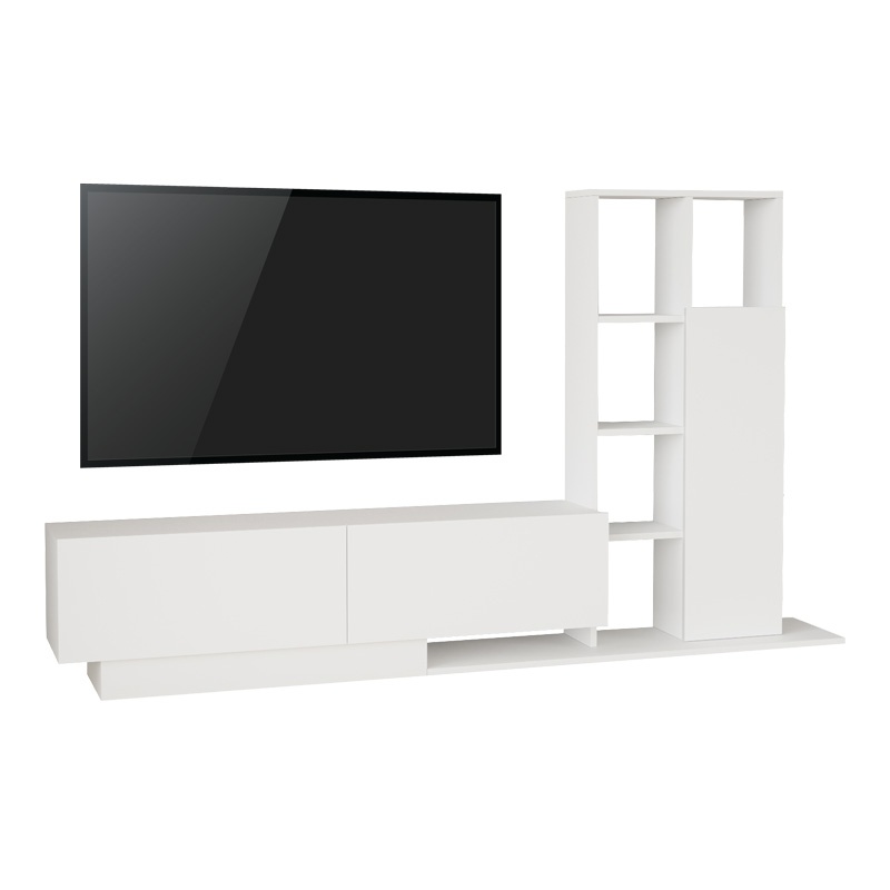 Set mobilier living Damon, Pako World, Alb, 140x29x39 cm