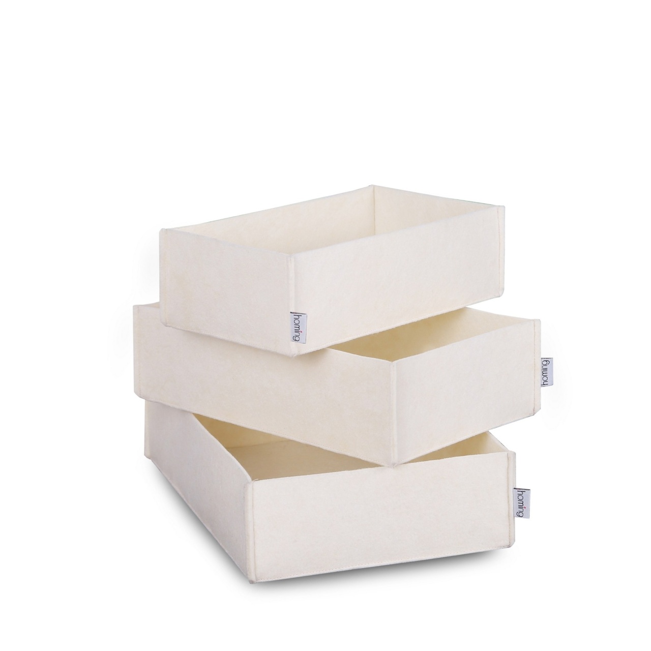 Set organizator de birou din fetru (3 bucati) HMY-6271 Crem 32x21x7.5 cm