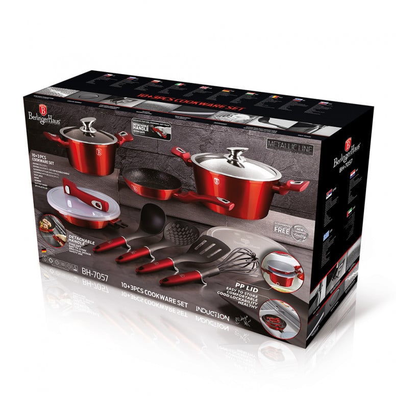 Set pentru Gatit, 13 Piese, Maner Detasabil BH/7057 - 2 | YEO