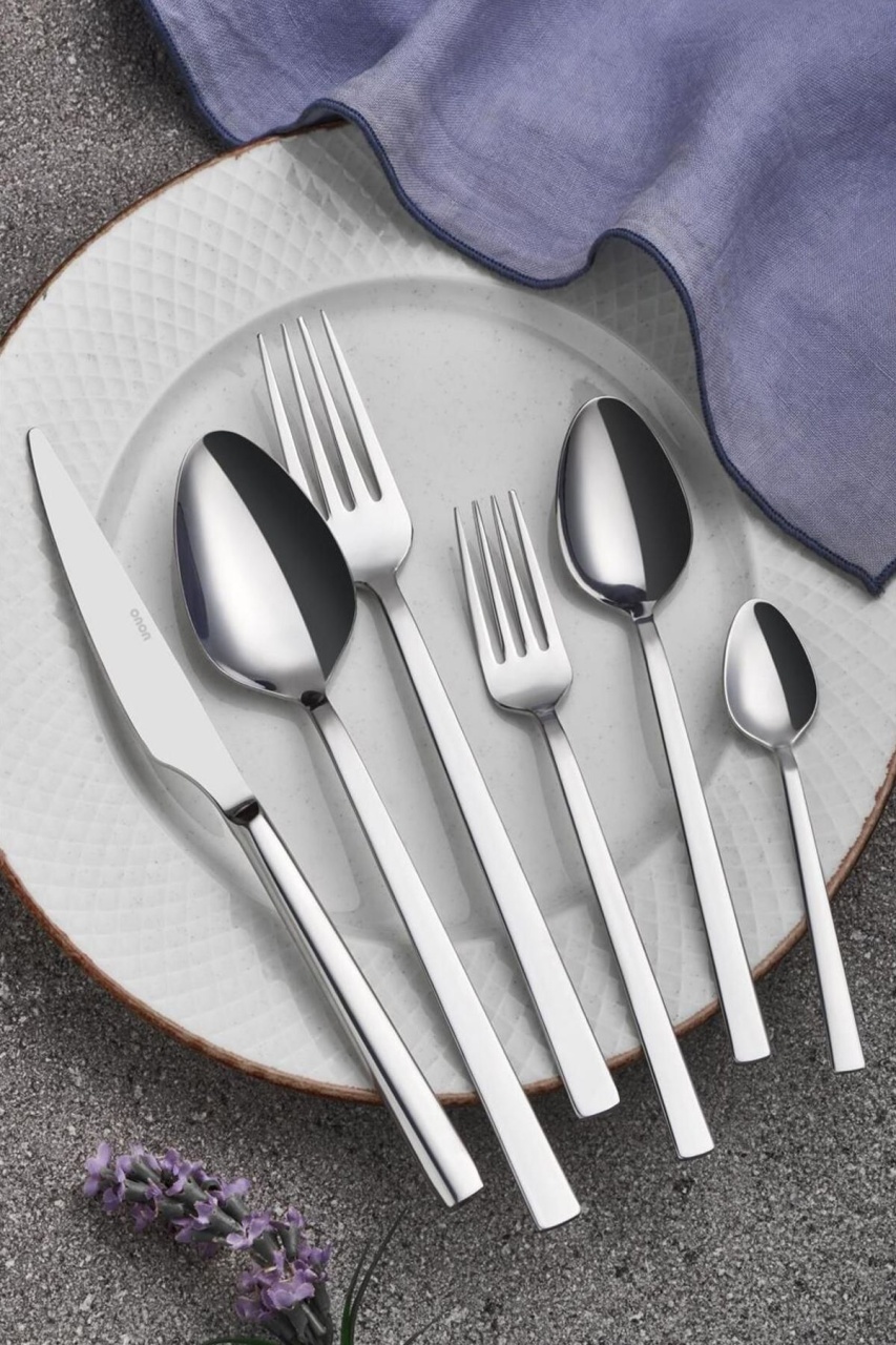 Set tacamuri 36 bucati Deniz36 Crom 21.6x1.8 cm
