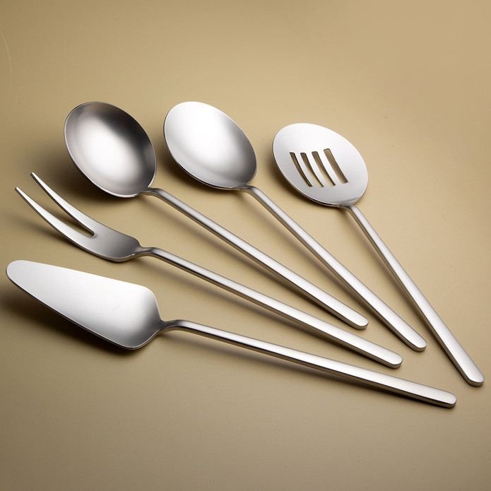 Set ustensile servire 5 bucati Allegra Argintiu 23.5x23.5x4 cm - 1 | YEO