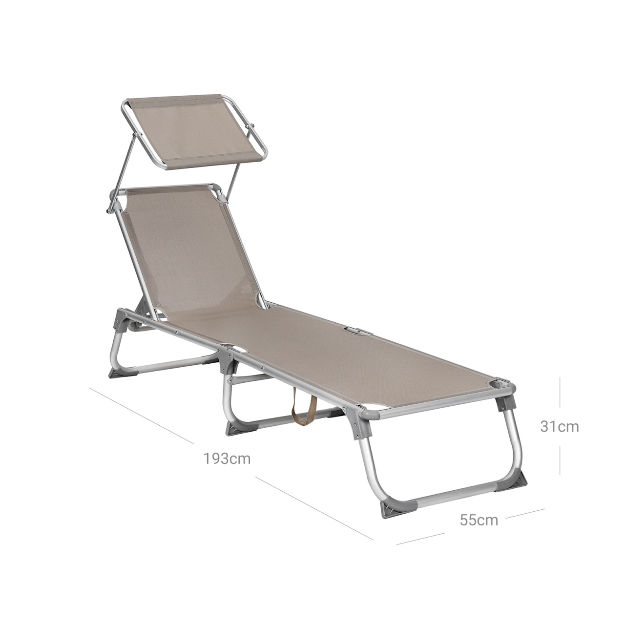 Sezlong Songmics Maro 55x193x31 cm