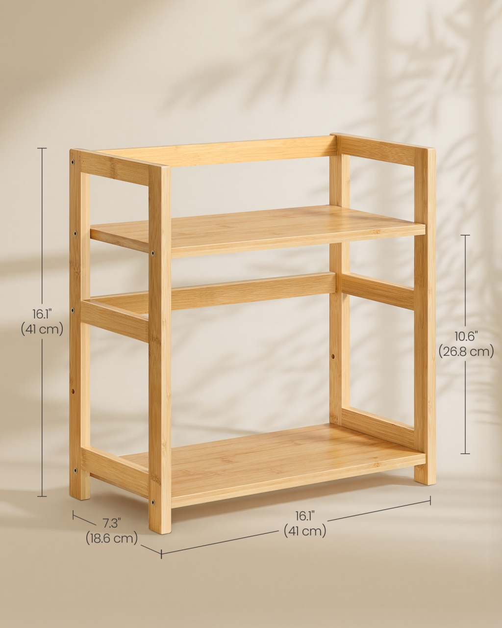 Suport pentru condimente, Bambou, Songmics, Natural, 41x18.6x41 cm - 3