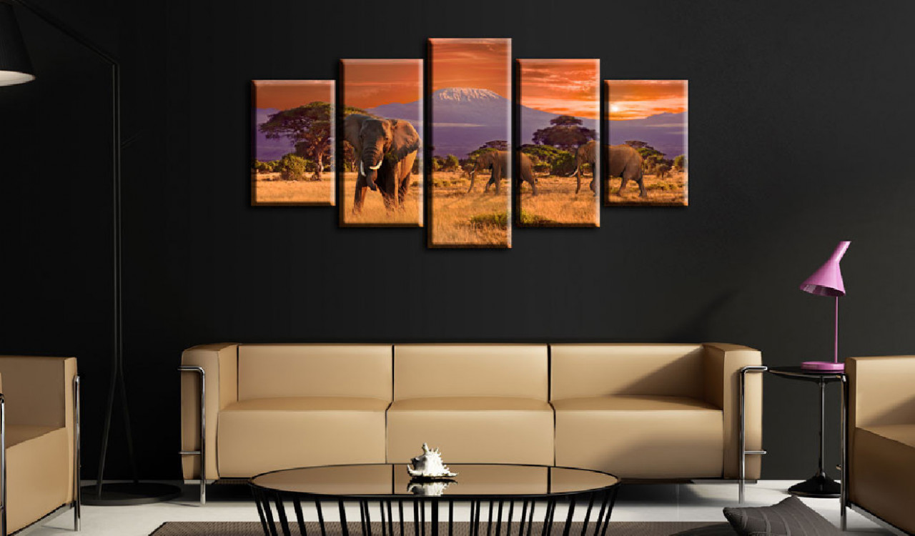 Tablou - Africa: Elephants 100x50 cm - 1 | YEO