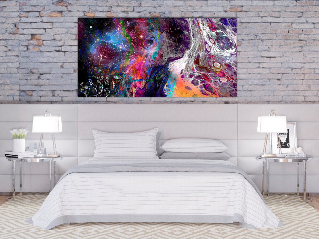 Tablou - Colourful Galaxy (1 Part) Wide 120x60 cm - 1 | YEO