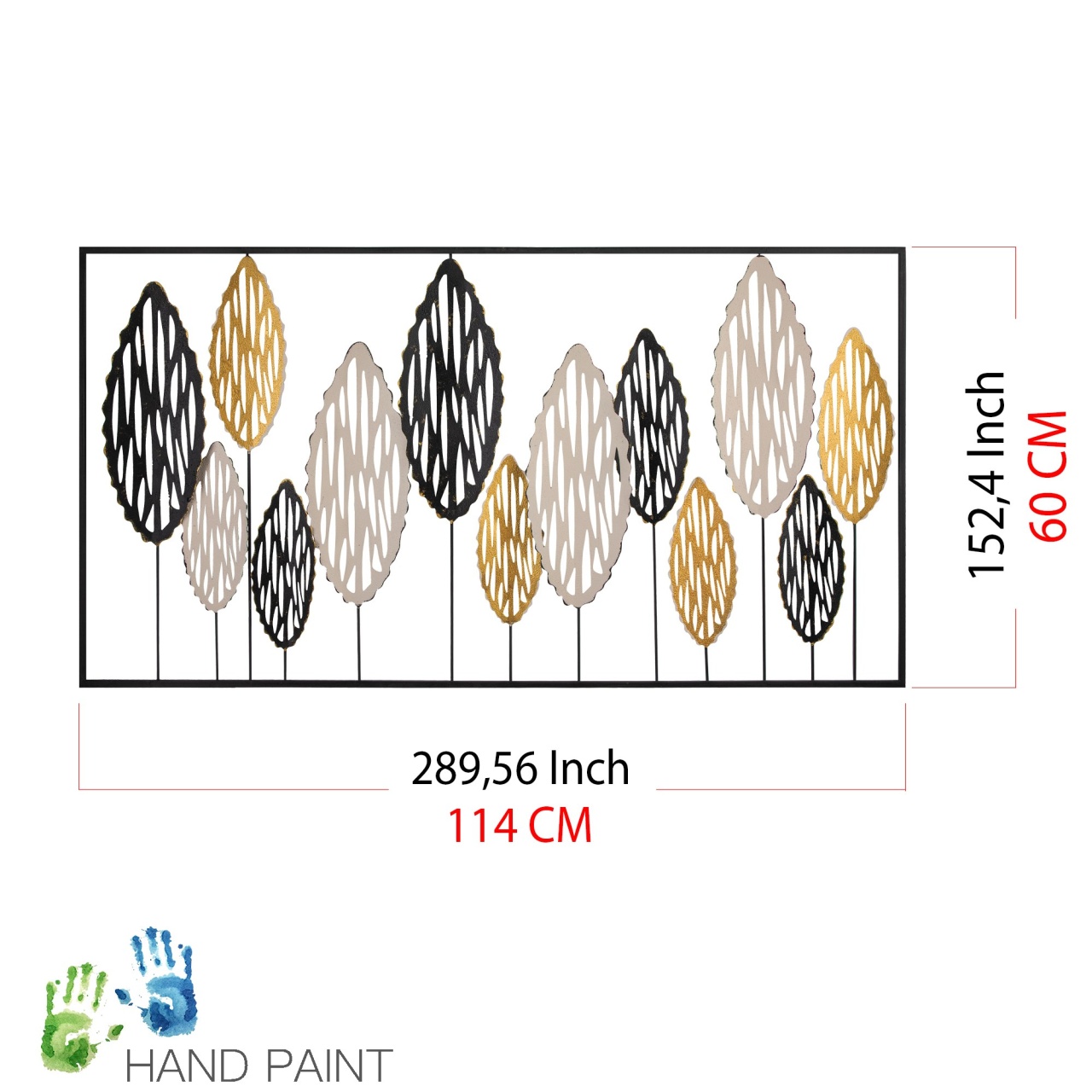 Tablou din metal Best Multicolor 114x4x60 cm