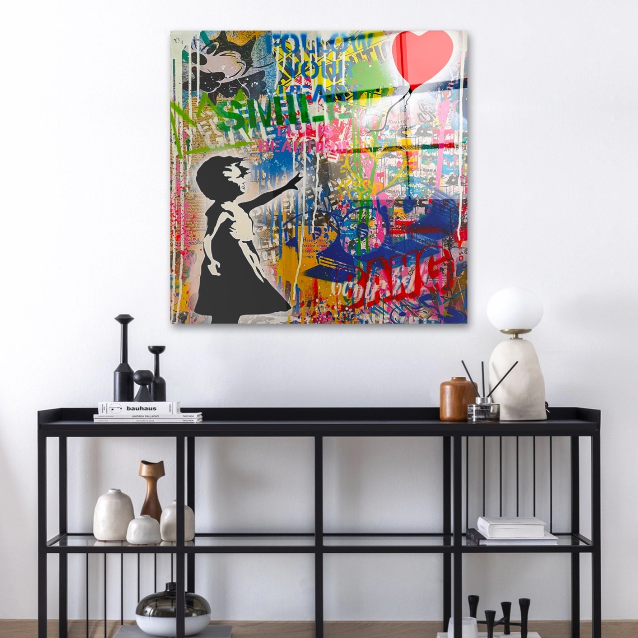 Tablou din sticlă temperată CAM4124 Multicolor 70x70x0.4 cm - 3 | YEO