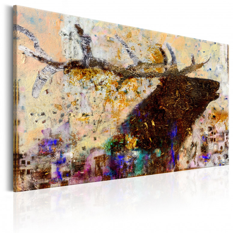 Tablou - Golden Stag 120x80 cm