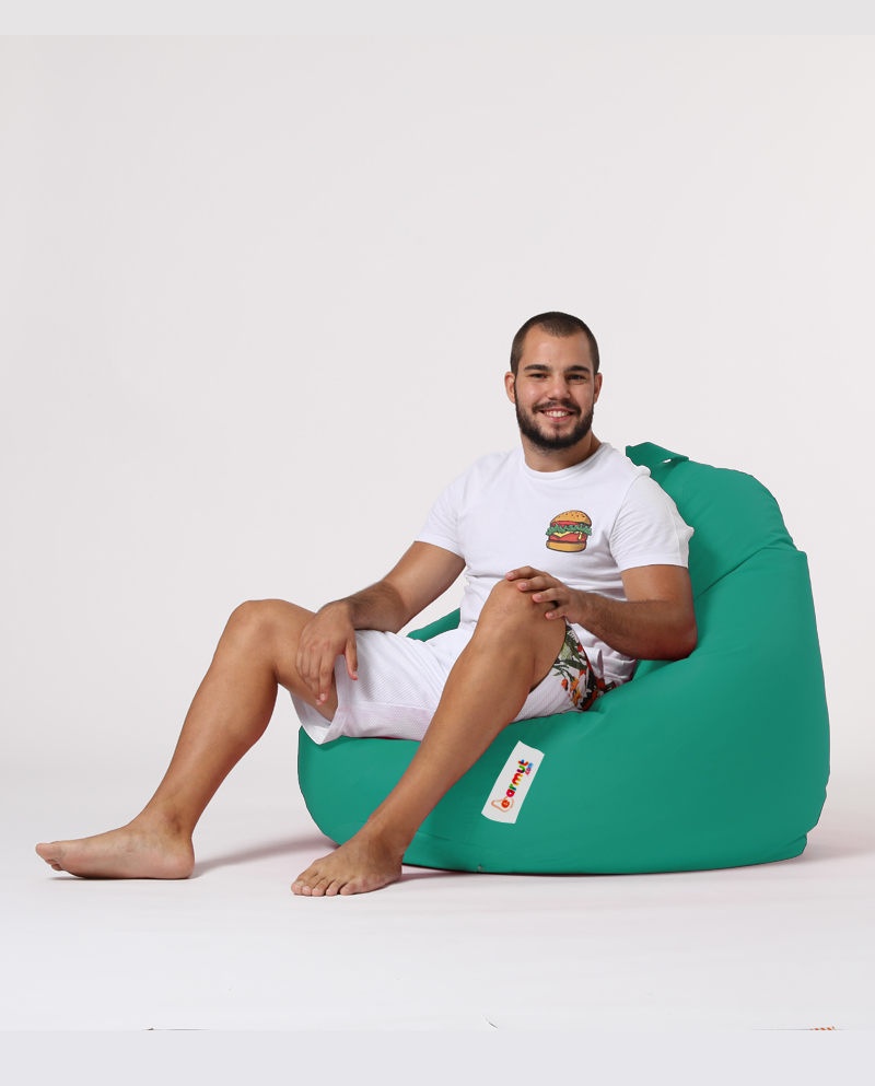 Taburet puf beanbag de gradina Premium Turcoaz - 4 | YEO
