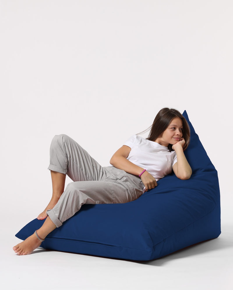 Taburet puf beanbag de gradina Pyramid Albastru inchis - 1 | YEO