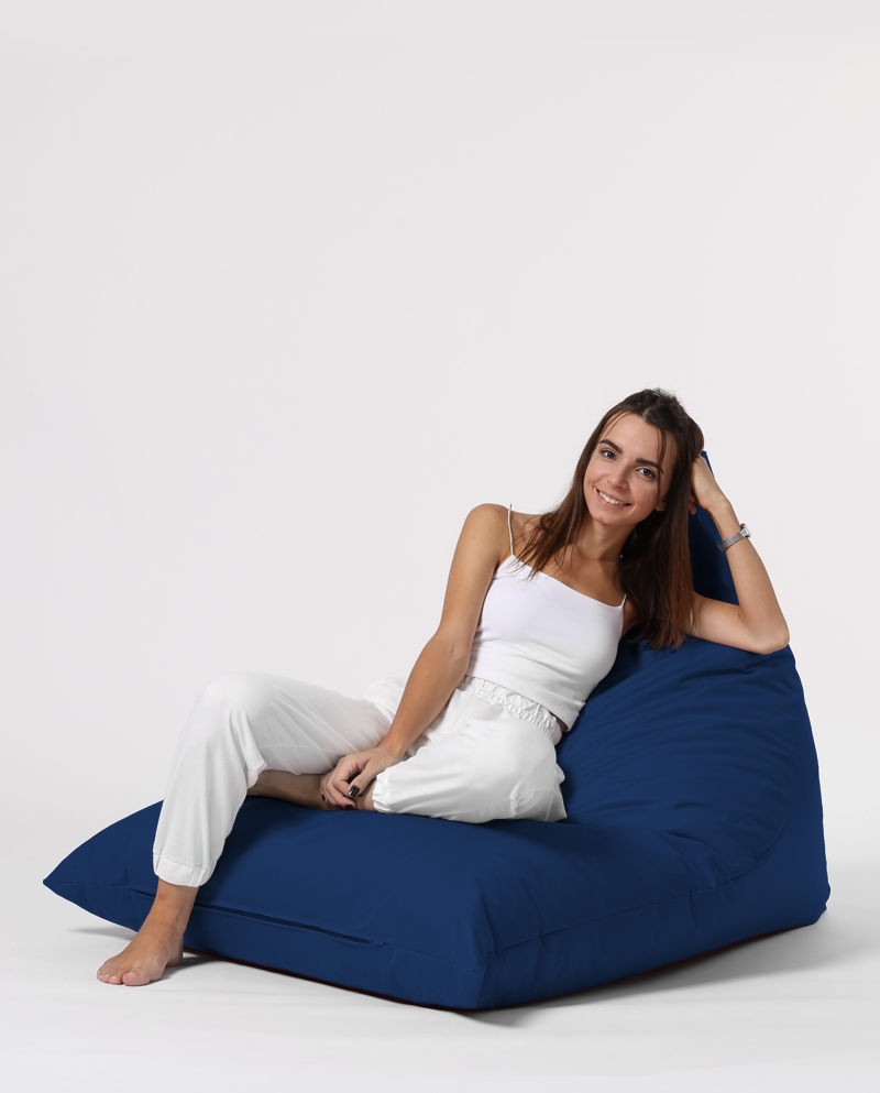 Taburet puf beanbag de gradina Pyramid Albastru inchis - 3 | YEO