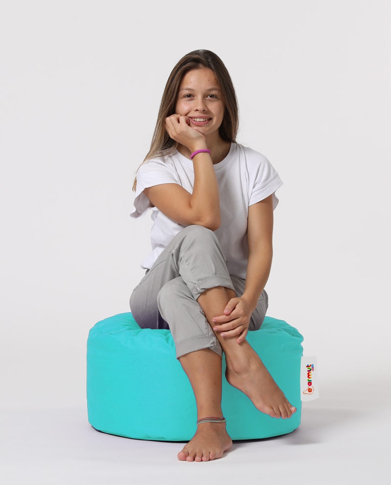 Taburet puf beanbag de gradina Round Turcoaz - 2 | YEO