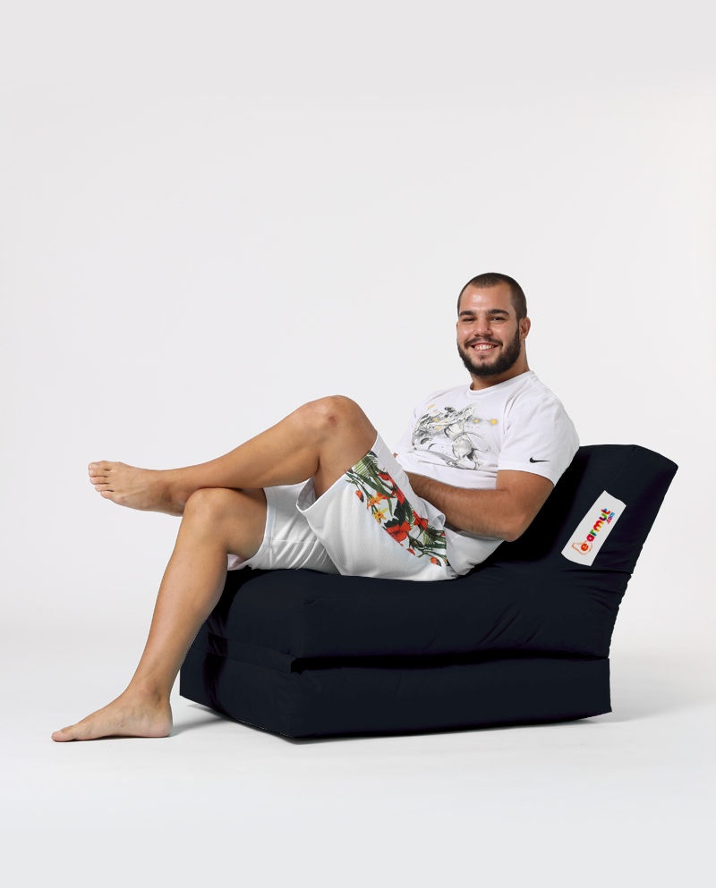 Taburet puf beanbag de gradina Siesta Negru - 2 | YEO