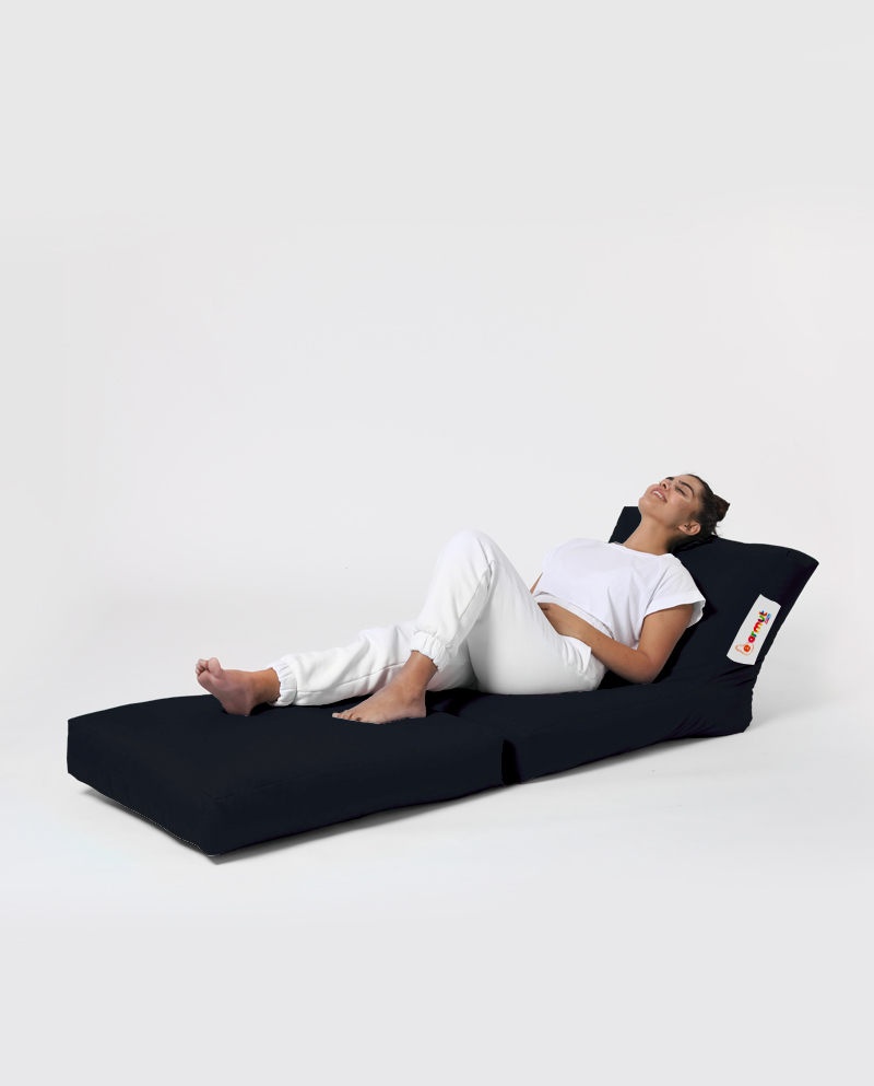 Taburet puf beanbag de gradina Siesta Negru - 4 | YEO