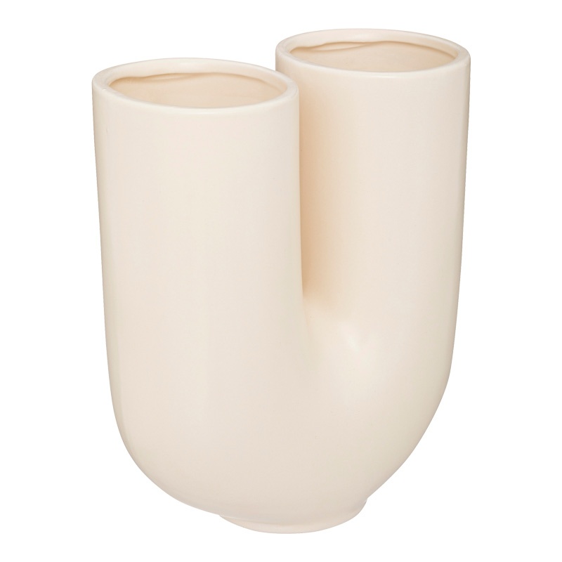 Vaza ceramica Dorta, Pako World, Crem, 21x11x25 cm