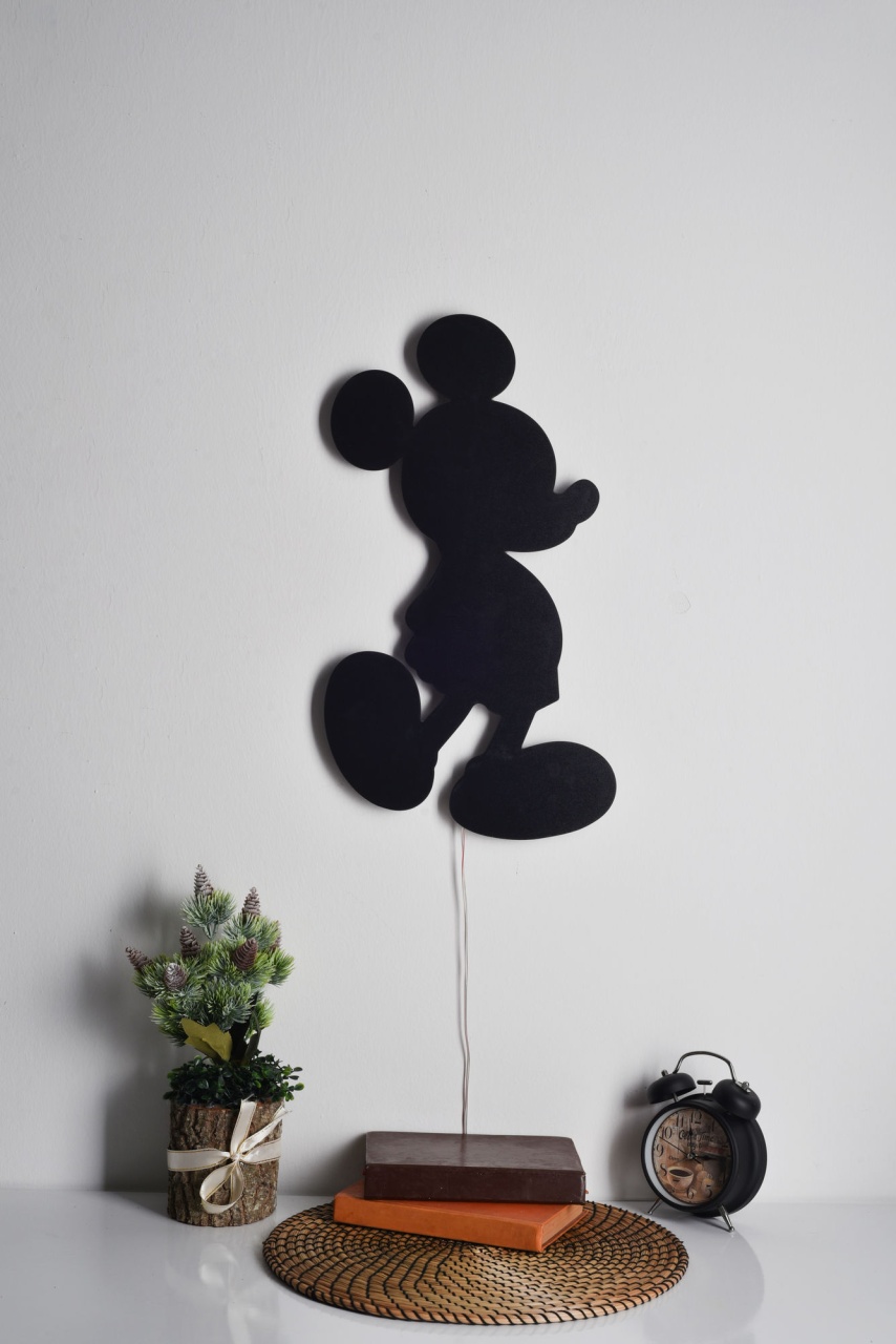 Aplică de perete LED decorativă Mickey Rosu 32x50 cm - 3 | YEO