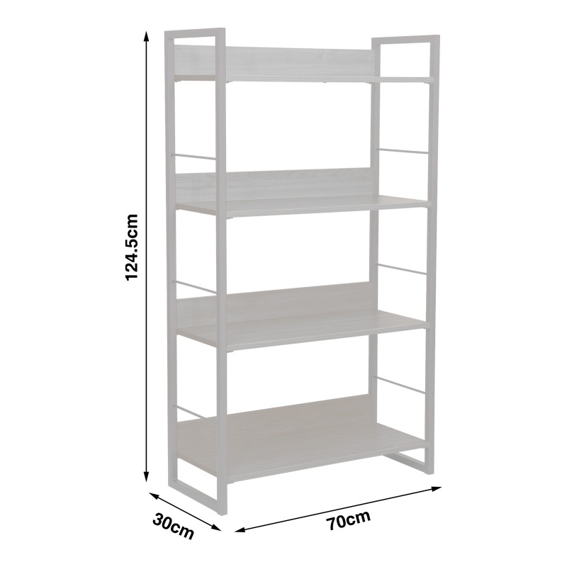 Biblioteca Dorfie Alb 70x30x124.5 cm