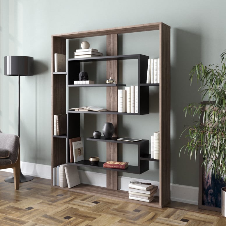 Biblioteca Esteban - Walnut, Negru