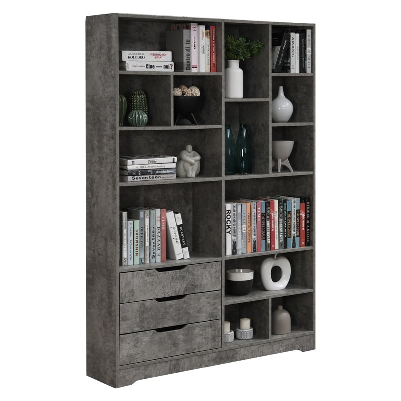 Biblioteca Lucinda Pako World Gri 120x29.8x180.5 cm