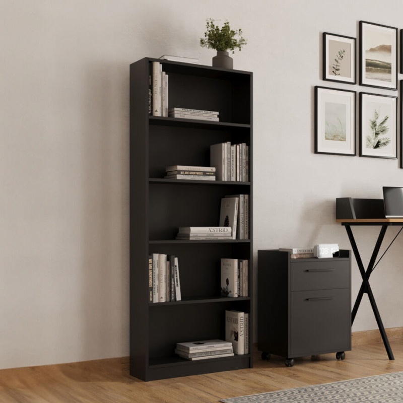 Biblioteca Max, Pako World, Antracit, 58x23x170 cm