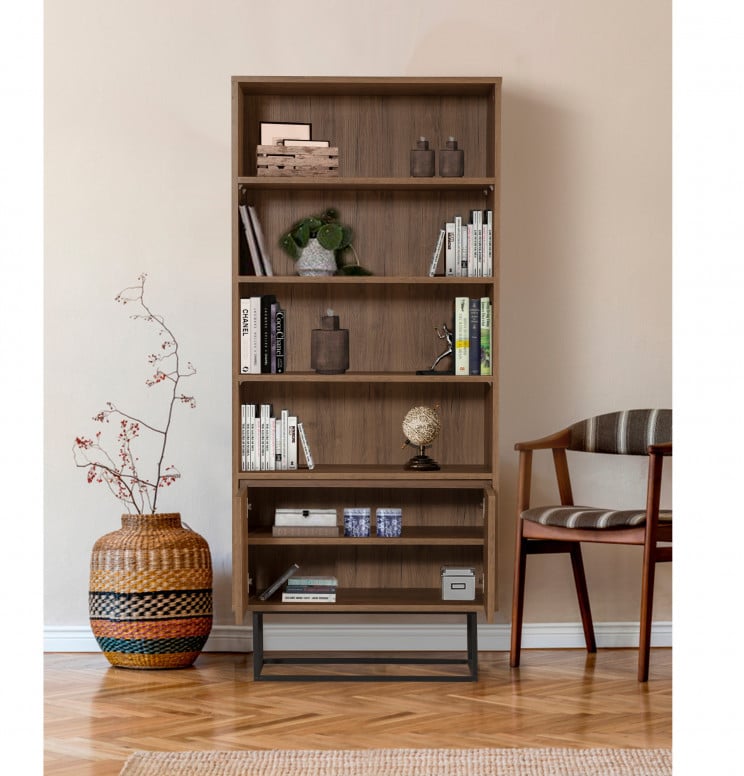 Biblioteca Rea Walnut-Negru - 1 | YEO