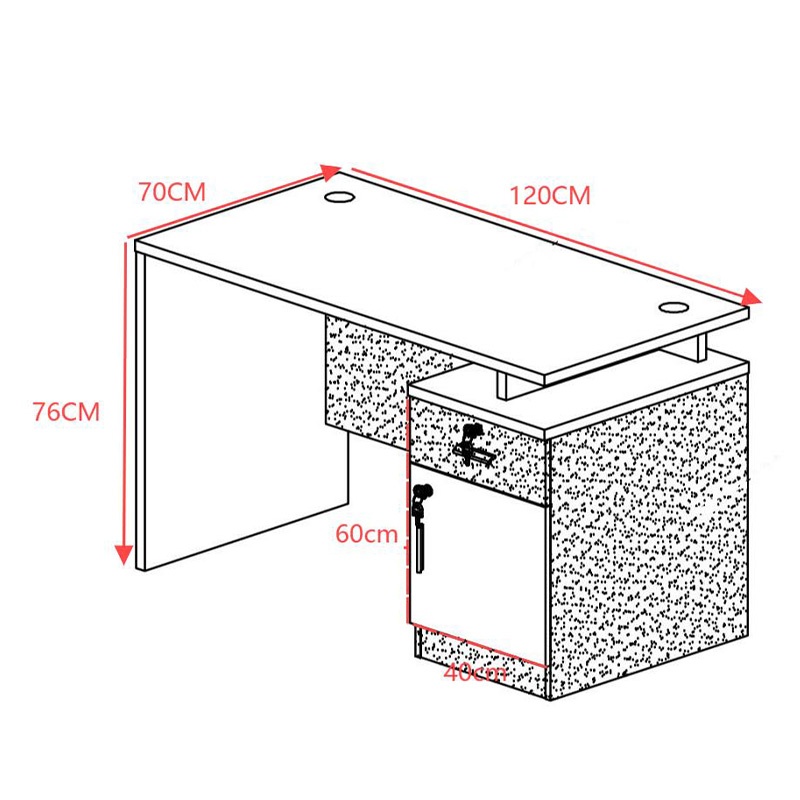 Birou directoral Oscar Nuc 120x70x76 cm