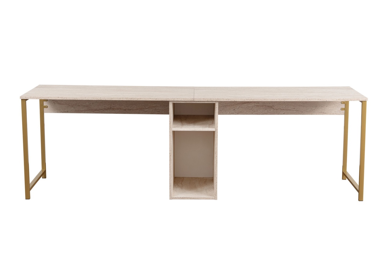 Birou Twin Study Desk Auriu - 3 | YEO
