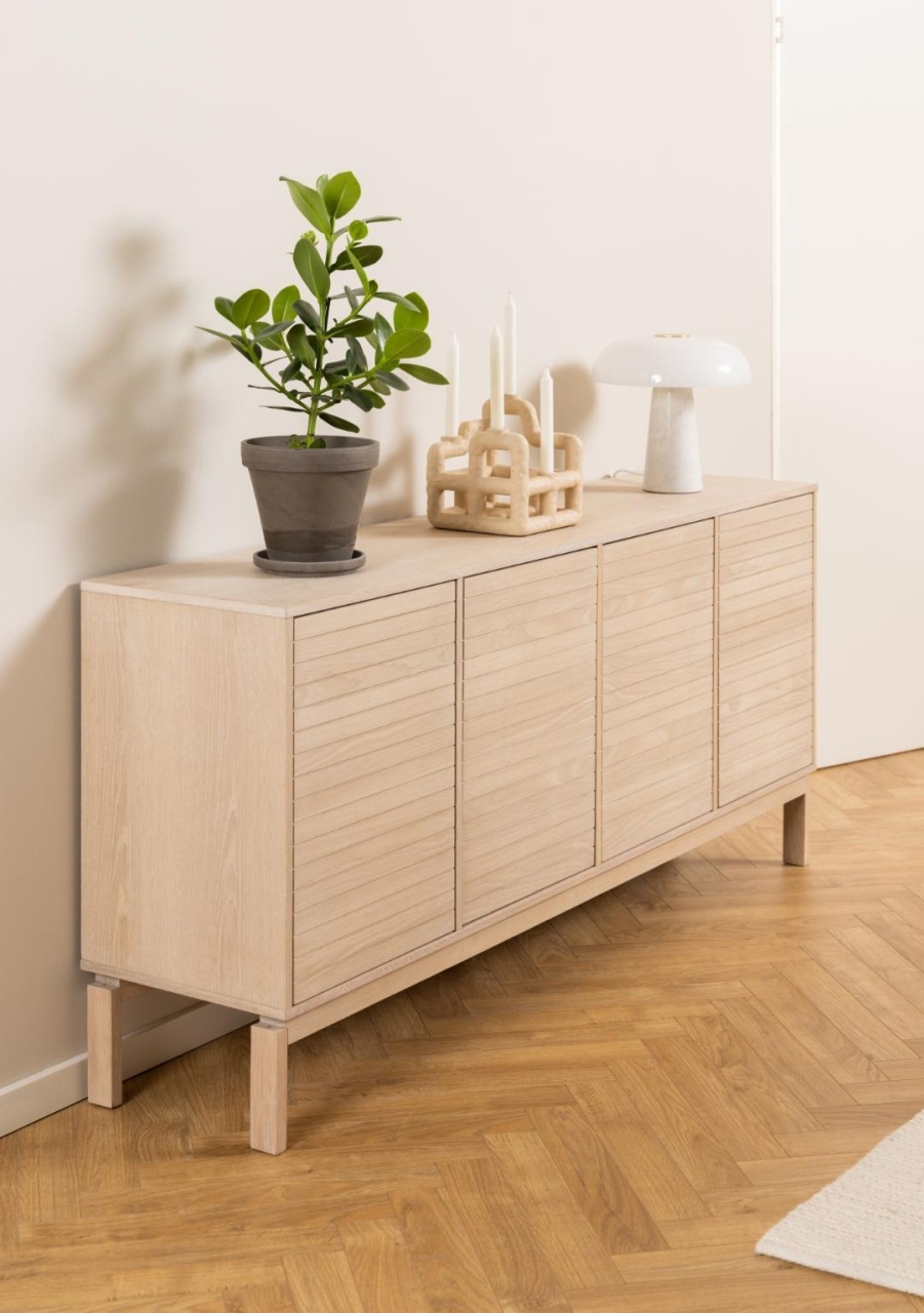 Bufet Linley, Alb, 80x180x40 cm - Imagine 3