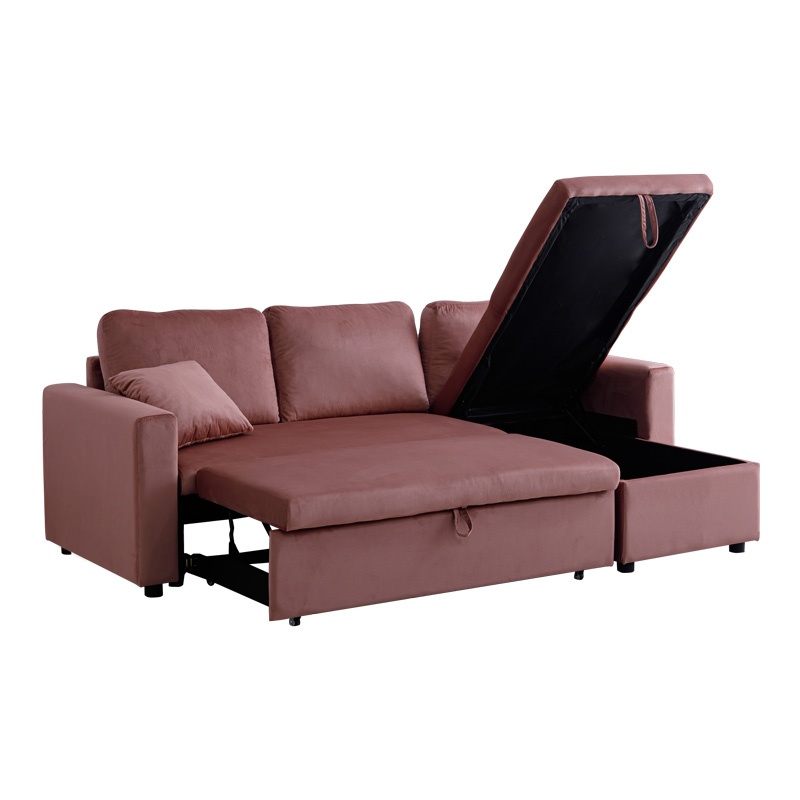 Canapea coltar cu depozitare Kamore Kaki inchis 223x146x85 cm - 4