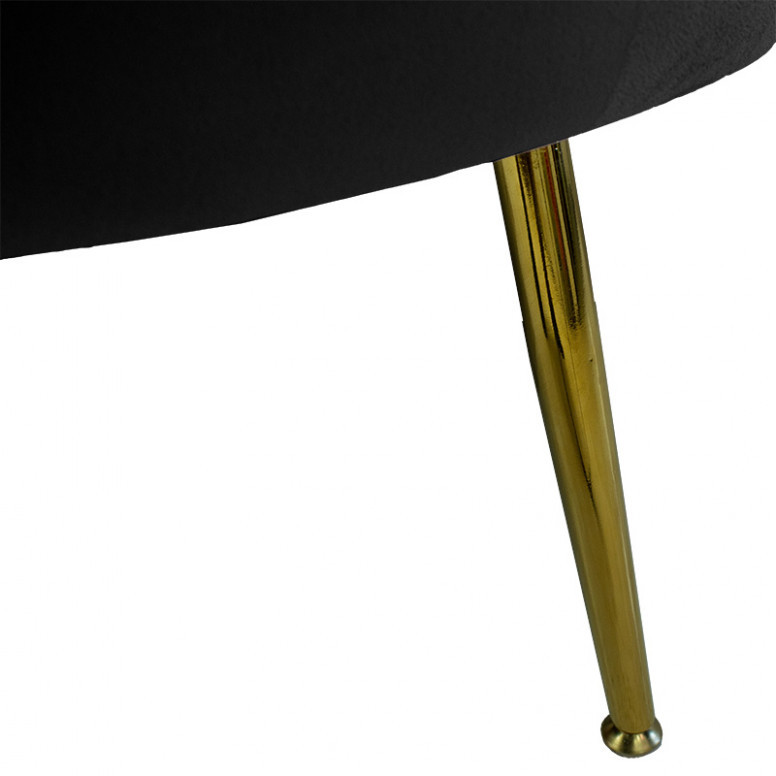 Canapea Daimon 2 Locuri Negru 134x70x77 cm