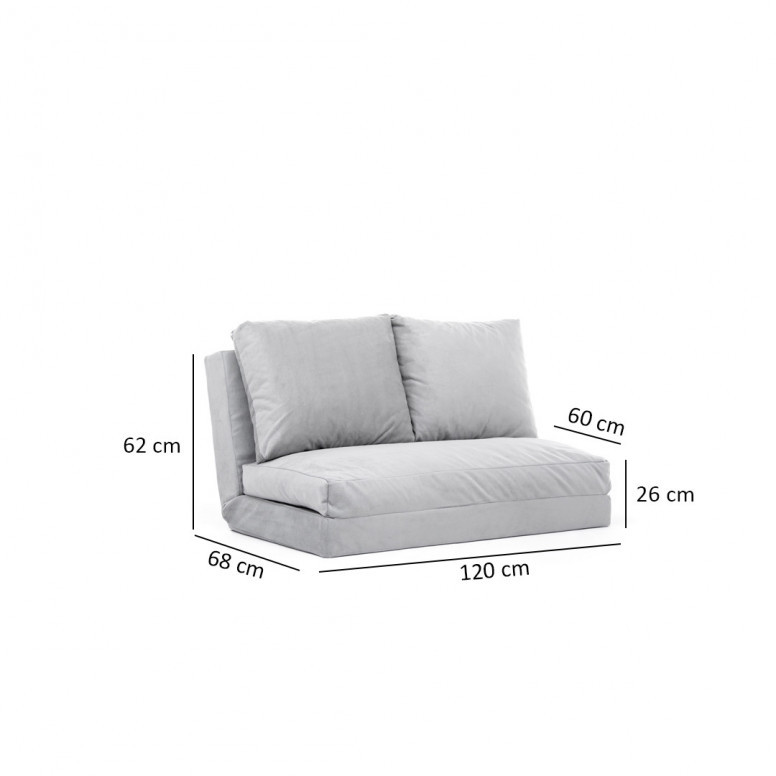 Canapea Extensibila, 2 Locuri Taida Gri