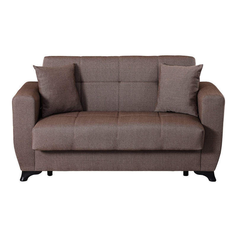 Canapea extensibila cu 2 locuri si spatiu de depozitare, Modesto, Pako, Maro 153x84x86 cm - 5