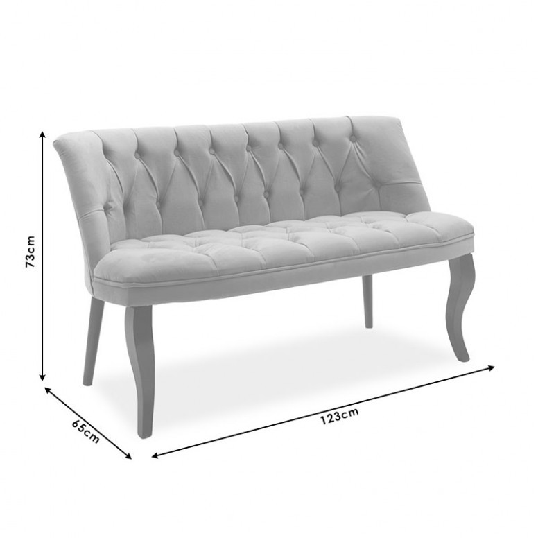 Canapea Loreta 2 Locuri Antracit 123x65x73 cm