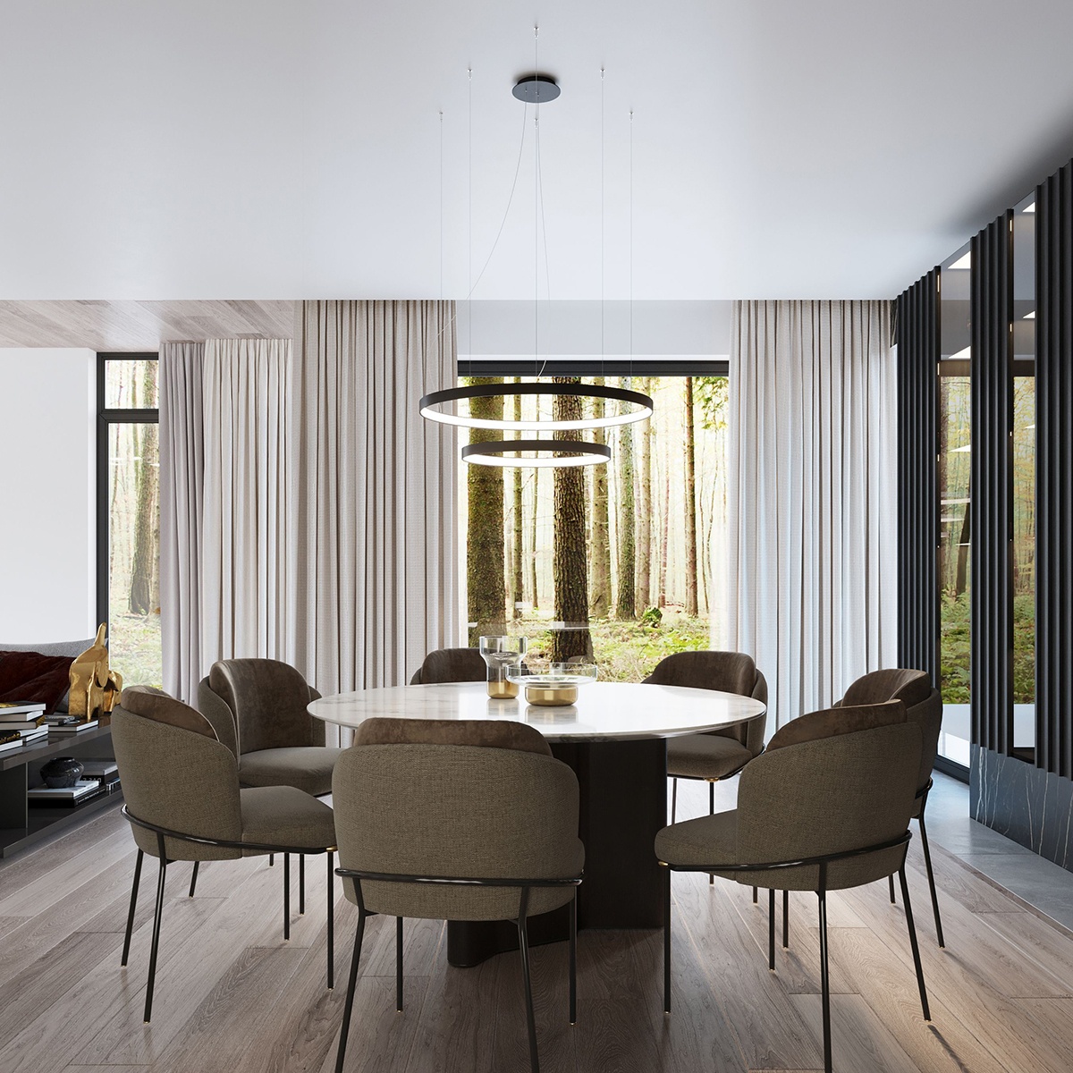Candelabru LED Rio 55x78 Negru 4000K 78x78x150 cm